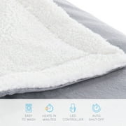 PureRelief Heated Throw Blanket 50 x 60 - Gray
