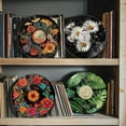 thumbnail image 5 of 4PCS Vinyl Record Decor 12 Inch Record Decorations for Indie Hippie Room Decor Botanical Wall Art for Room Aesthetic Flower Leaves Records Wall Decor for Music Party Studio Display for DIY, 5 of 7