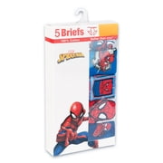 Spider-Man Boys Cotton Brief Character Underwear, 5-Pack, Size 4-8