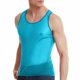 thumbnail image 3 of Camiseta sin mangas de cuello redondo para hombre, de verano, sin mangas, brillante, transparente, en forma de I, deportiva, fitness, color liso, base de cuello redondo, sin mangas, para hombre., 3 of 5