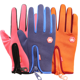 thumbnail image 2 of Guantes repelentes al agua con cremallera, guantes para pantalla táctil, cálidos para exteriores, otoño e invierno, guantes cálidos de terciopelo para montar para hombres y mujeres, 2 of 6