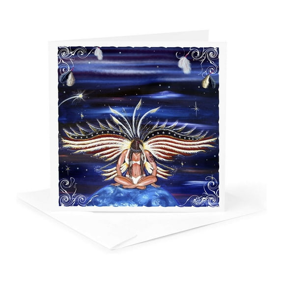 3dRose, Military Prayer Fairy, 1 Greeting Card with envelope