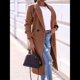thumbnail image 5 of Abrigos Largos de Lana para Mujer, Gabardina, Blazer Cruzado, Abrigo, Otoño e Invierno Caqui Oscuro L, 5 of 8