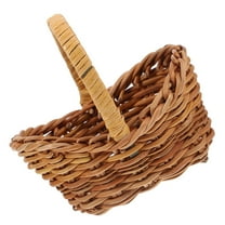 MUSEYA basket for wedding favors small wicker basket with handles decorative families 1Pcs