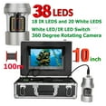 thumbnail image 3 of 10 Inch Underwater Fishing Video Camera Fish Finder 38 LEDs 360 Degree Rotating Camera 20m 50m 100m ,Fishing Observation Device, 3 of 7