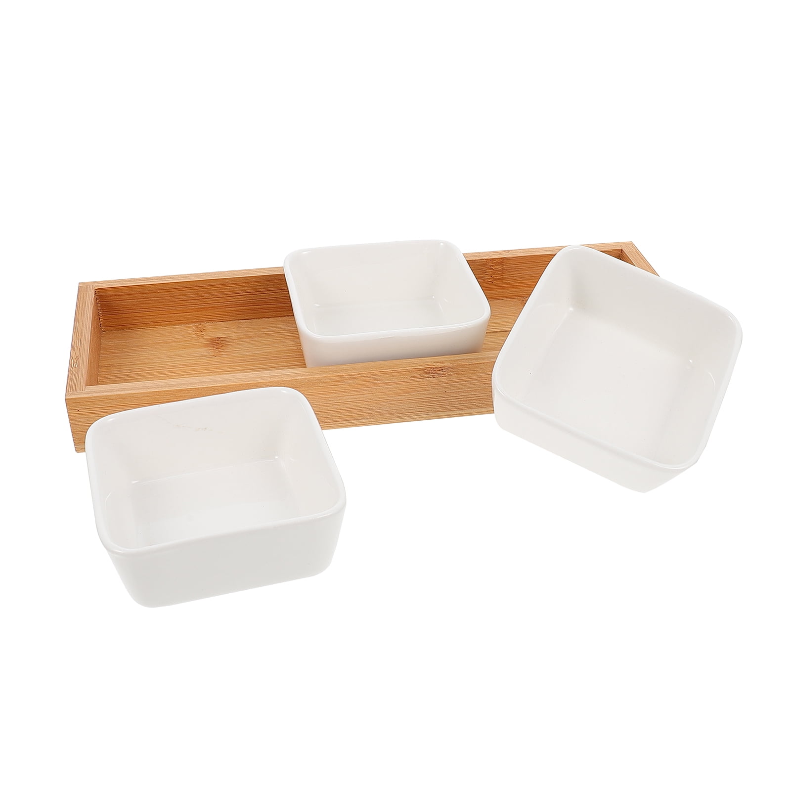 DRAFIDEEP Hosts Wood Snack Display Plate Assorted Color 1 Pc