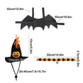 thumbnail image 3 of Pet Witch Hat with Bat Wings - Adjustable Cat Dog Halloween Vest Collar Set Carnival Party Dress Up Pet Accessories(M), 3 of 6