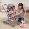 thumbnail image 3 of Daydream Multi-Function Single Doll Pram & Stroller - Gray/Pink, 3 of 14