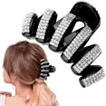 thumbnail image 1 of Joez Maravillosas pinzas para el cabello con diamantes de imitación grandes, pinzas para la mandíbula de cristal, horquilla para cabello grueso, pinza para el cabello a la moda, pasador, accesorios pa, 1 of 5