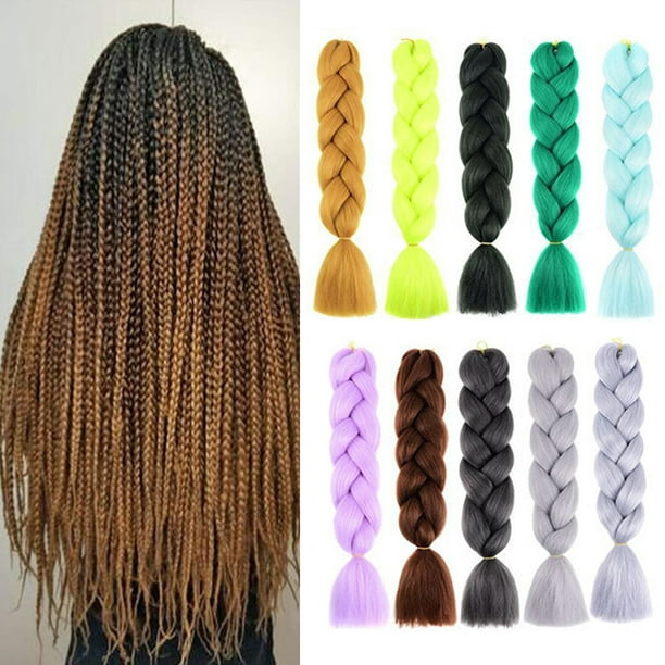 20 Colors Braiding Hair Jumbo Braid Mega Hair 24 Jumbo Synthetic Hair for  Wome Lady Gift 