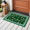 thumbnail image 5 of Green Large Area Rugs for Bedroom Living Room, Soft Non Slip Carpet Bedside Rug, St. Patrick's Day Shamrock Spring Checkered Rectangular Floor Cover Kitchen Accent Rug 2'x3' for Dining Room/Office, 5 of 9
