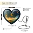 thumbnail image 2 of Celestial Reverie Small Ashes Keepsake - Heart Shaped Decorative Urns - Urns For Human Ashes Adult Male Dad - Funeral Ashes Urn - Heart Shaped Urn For Adults (Size-3inch,1pcs), 2 of 5