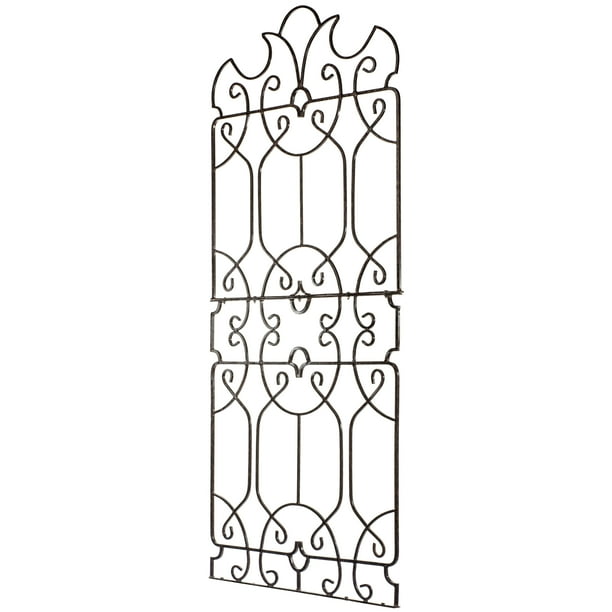 H Potter Garden Trellis Metal Wrought Iron Brown 32"W x 72"Tall