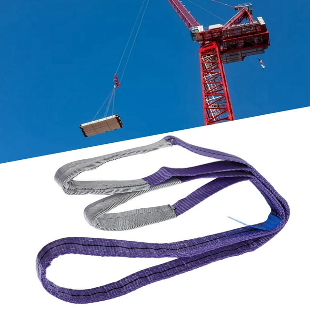Lifting Sling, Widened 1T Beaing Capacity Flat Crane Webbing High Strength For Transportation