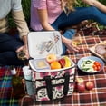 thumbnail image 5 of FORMRS Insulated Cooler Bag 24 Cans Capacity Soft Leakproof Lunch Box with Side Pockets, Pink Flowers, 5 of 7