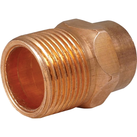 Nibco W01300D Pipe Fitting, Wrot Copper Adapter, 2-In. MPT - Quantity 1