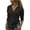 Black, variant on ICHUANYI Womens Solid V Neck Shirts 2023 Fall Lapel Long Sleeve Blouses Casual Loose Tops