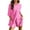 Rose red, variant on Summer Women's Jumpsuit Sports Oversized Jumpsuit Short Sleeve Jumpsuit with Pockets