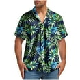 thumbnail image 2 of Jjayotai Mens George Tee Shirts, Mens Short Sleeve Button Up Shirts, Hawaiian Shirt, Big and Tall Shirts for Men, 2 of 5
