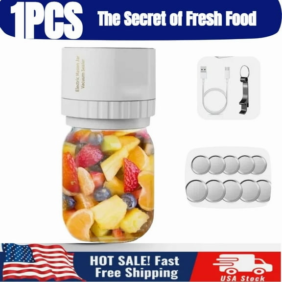 New Mason Genie Vacuum Sealer 80Kpa Mason Jar Vacuum Sealer Usb Charge Electric