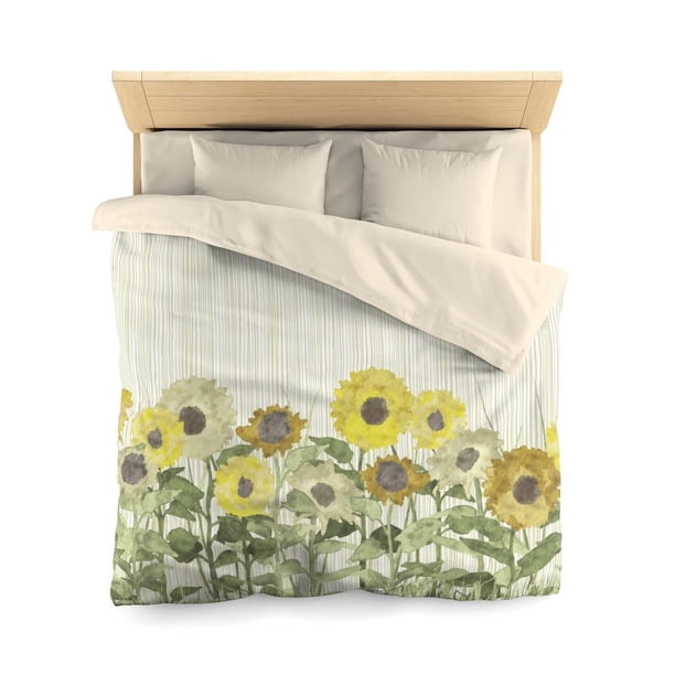 Funda Nórdica de Microfibra Campo de Girasoles en Amarillo