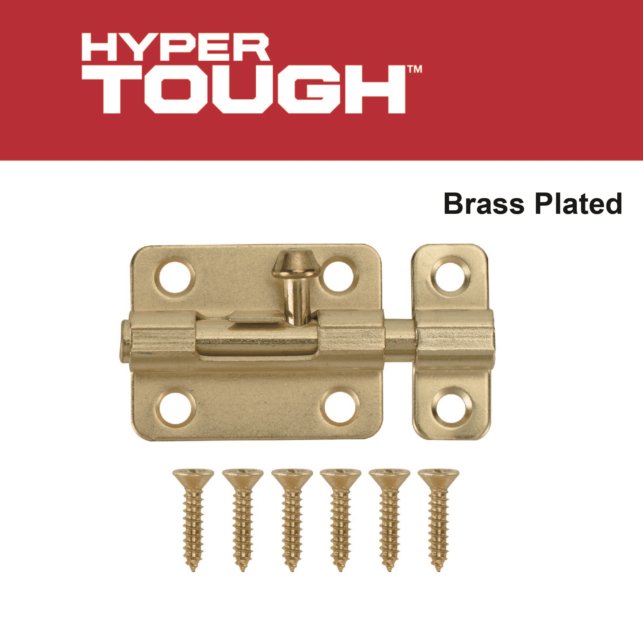 2-1/2 in. Barrel Bolt, Brass Plated