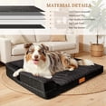 thumbnail image 4 of Exclusivo Mezcla Orthopedic Dog Bed with Washable Cover, Jacquard Fluff Pet Sofa Bed with 2-Sided Bolsters for Medium Dogs, 36"×24", Black, 4 of 9