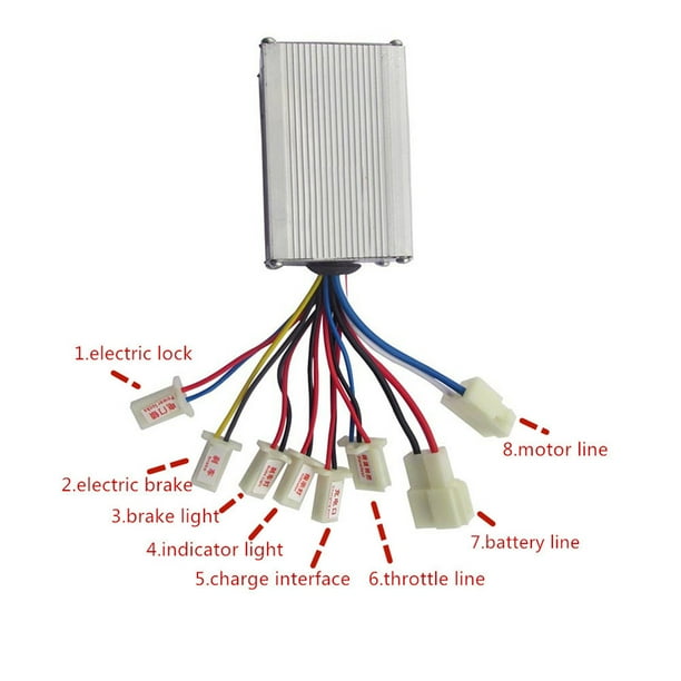 36V 800W Brush Controller For Electric Scooter/Tricycle - Aluminium Alloy Speed Regulation Controller