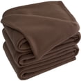 thumbnail image 2 of Polar Fleece Bed Blanket - Hypoallergenic Premium Poly-Fiber Yarns, Thermal, Lightweight Blanket (Full/Queen, Cocoa), 2 of 4