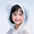 thumbnail image 5 of CSStudio Reusable Kids Rain Poncho, Waterproof Full Body Raincoat with Hood, One Size Fits Height 110â150cm, Portable Packable Rain Cape for Boys Girls School Outdoor Activities, 5 of 6