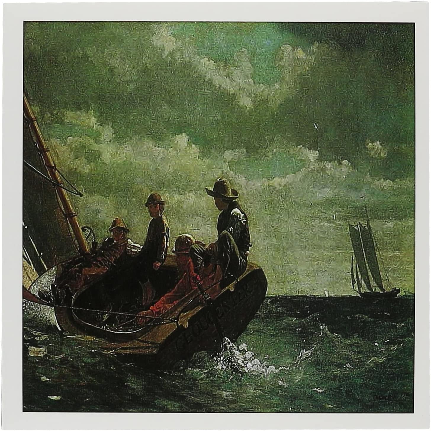 3dRose Breezing up by Winslow Homer Greeting Cards, 6 x