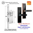 thumbnail image 2 of Smart Door Lock Tuya Electronic Lock Fingerprint Lock Password IC Card Key USB Charge For Smart Home, 2 of 6