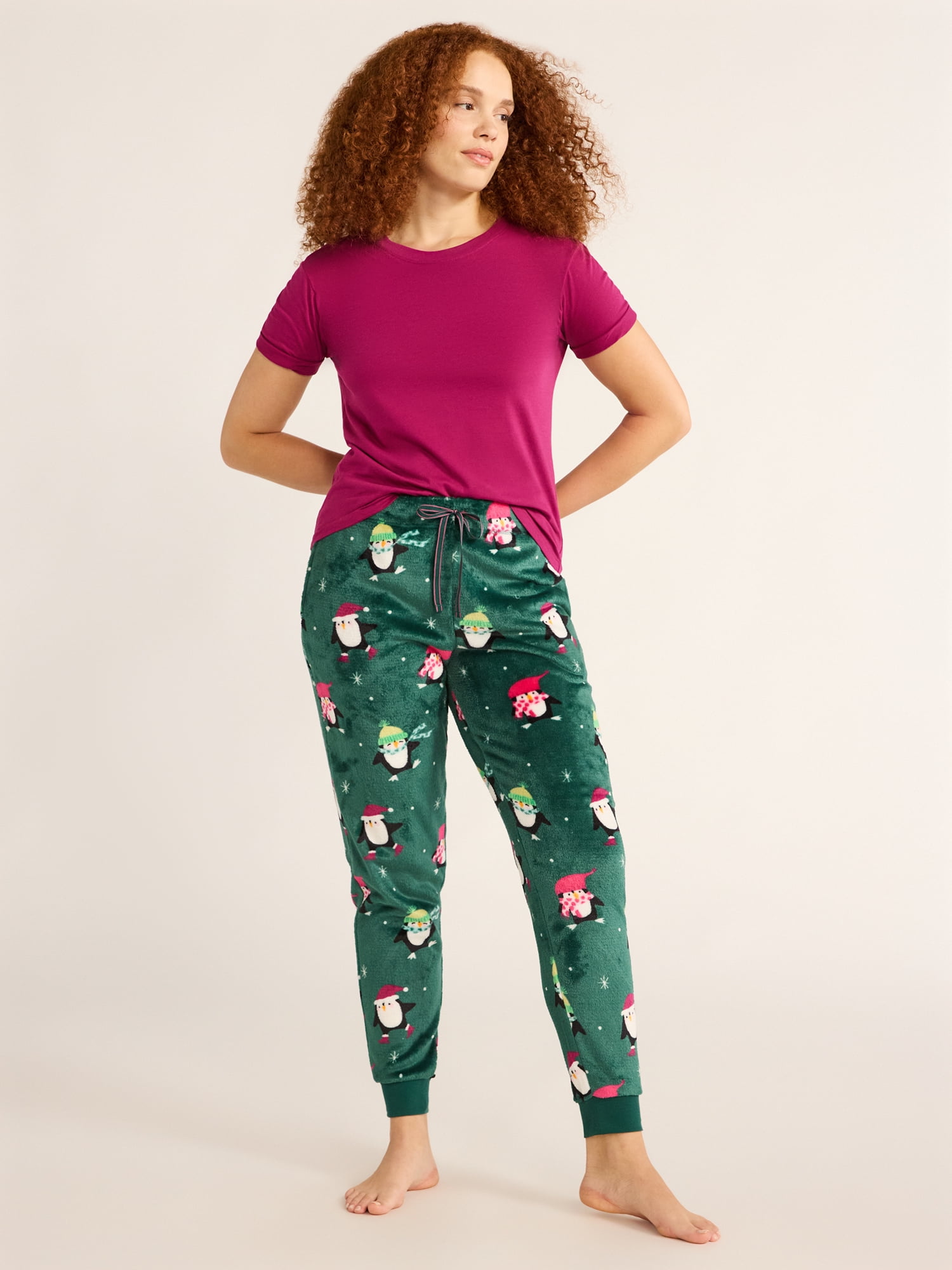 Joyspun Women's Sleep Cuff Pant