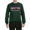 thumbnail image 2 of Wild Bobby Cheerleader Silhouette Girl Sports Unisex Crewneck Graphic Sweatshirt, Forest Green, XX-Large, 2 of 5