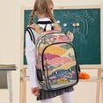 thumbnail image 7 of FORMRS Unisex School Backpack 17" Student Travel Bag with Laptop Compartment, Green Floral Wave, 7 of 7
