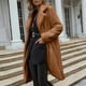thumbnail image 4 of Chaquetas para mujer, abrigo cálido de piel sintética para mujer, chaqueta de invierno con cuello vuelto sólido, prendas de vestir exteriores Odeerbi ODB-3, 4 of 7