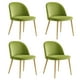 thumbnail image 1 of Sillas de Comedor de Terciopelo con Patas de Acero Acabado Tipo Madera Estilo Moderno - Sillas de Comedor Tapizadas Minimalista con Relleno Suave Set 4 Piezas Verde Oliva, 1 of 5