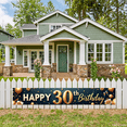 thumbnail image 4 of Yatrandify Gold Theme Happy Birthday Banner Decorative Design 30th Birthday Party Decoration Event Banner for Milestone Birthday Celebration Party Background Celebration Event, 4 of 7