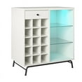 thumbnail image 4 of Pemberly Row Traditional 3 Shelf Bar Cabinet in White, 4 of 8