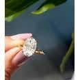 thumbnail image 2 of solitaire jewels 3.75CT Oval Moissanite Hidden Halo Engagement Ring For Women, 14K Yellow Gold, 2 of 5