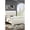 Cream+Ivory, variant on Attractive Silver Queen Bed With Faux Leather Upholstery And Led Classic Size Lights,