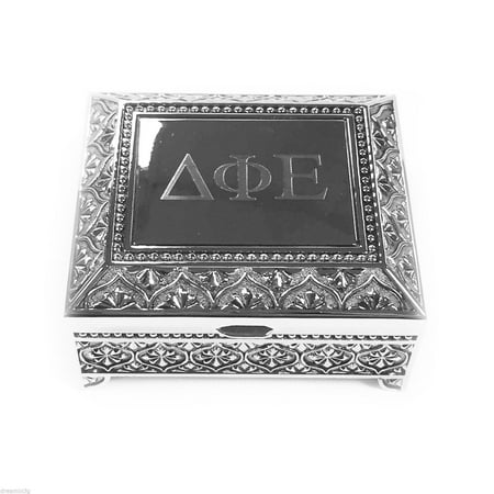Delta Phi Epsilon Vintage Footed Jewelry/Pin Box
