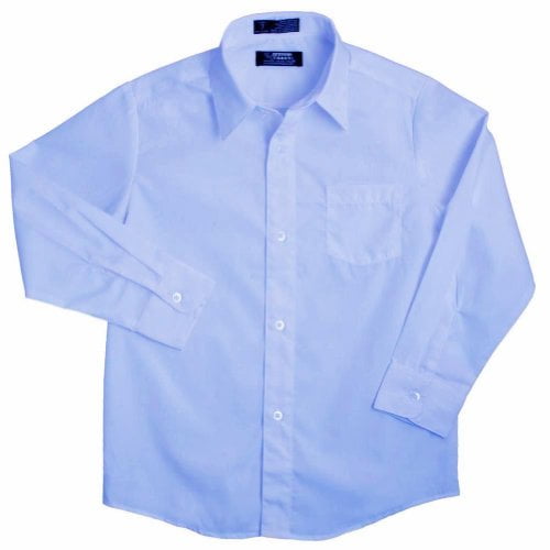 French Toast - Big Boys Long Sleeve Poplin Dress Shirt Style E9004, Light Blue 34142-10