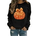 thumbnail image 4 of Sakmal Black Women Sweatshirts Halloween Pumpkin Cute Oversized Sweatshirts Fashion Fall Clothes 2025, 4 of 6