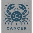 thumbnail image 5 of Cancer Zodiac Sign Adult Heather Gray Long Sleeve Hoodie-Medium, 5 of 6