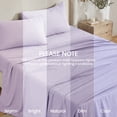 thumbnail image 6 of Sasttie Queen Size Sheets Set Brushed Microfiber, 4 Piece Sheet Set Upto 16 Inches Deep Pocket Bedding Sheets & Pillowcases - Lavender, 6 of 8