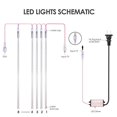 thumbnail image 1 of Meteor Shower Rain Lights ,50cm 8 Tubes 384leds LED Snow Falling Drop Icicle Lights, Waterproof Meteor Shower Light for Wedding Birthday Holiday Party, 1 of 5