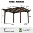 thumbnail image 2 of LZBEITEM 13'x10' Hardtop Grill Gazebo, Outdoor BBQ Gazebo Canopy Tent with Galvanized Steel Roof for Lawn, Garden, Deck, 2 of 16