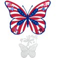 thumbnail image 3 of Scrapbooking Troe Cuts WZWHXJHJH Mariposa con bandera estadounidense, 3 of 7