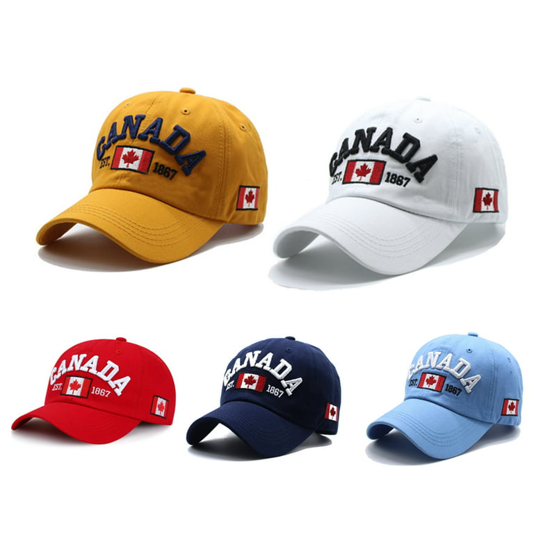 Tsondianz Canada Baseball Cap for Men Women Embroidered Toronto Maple Leaf Fishing Hat Bill Brim, adult Unisex, Size: One size, Blue